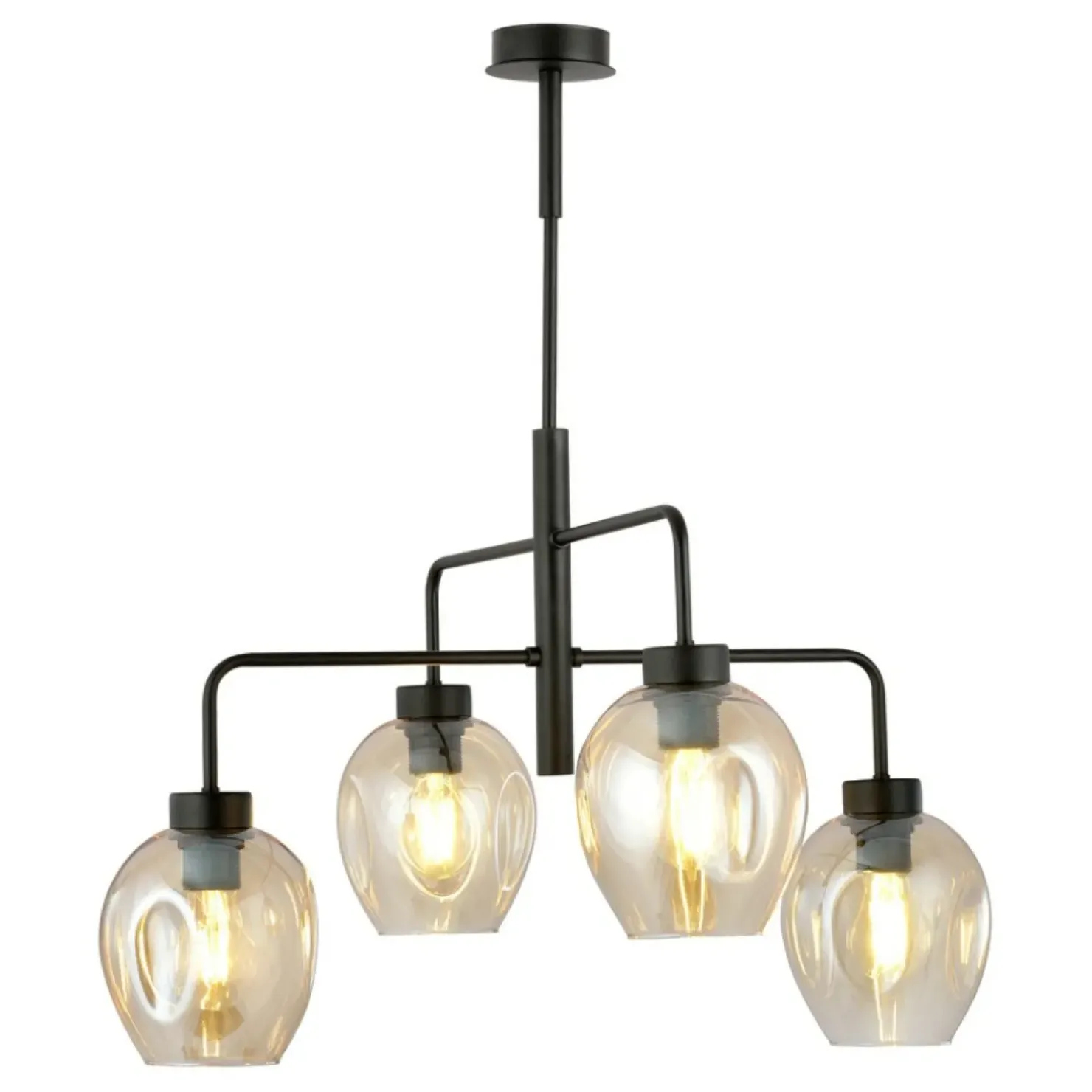 Clearance Sklep Kaja Czteropunktowa, czarna lampa sufitowa 1165/4 LUKKA | Kaja Oświetlenie