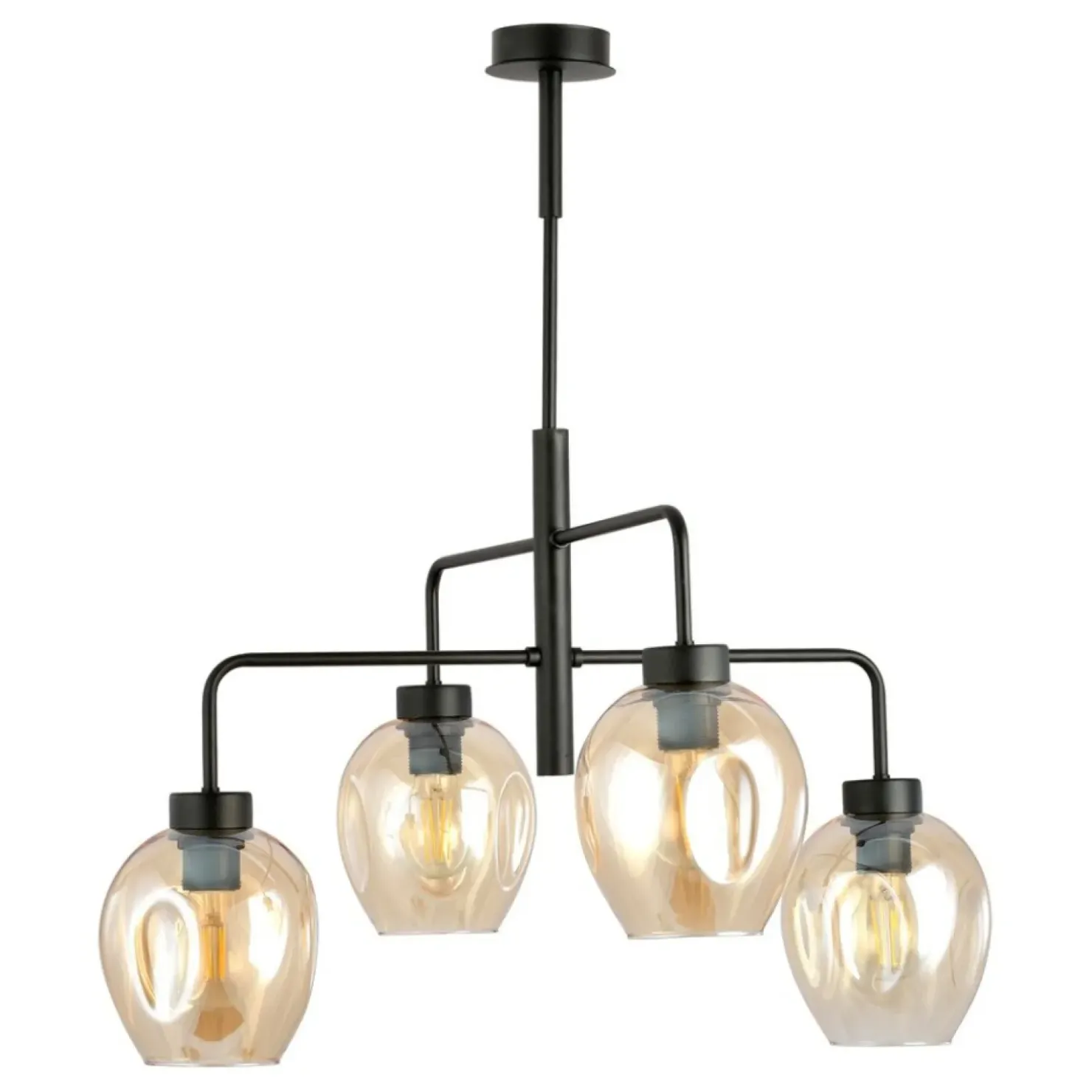 Clearance Sklep Kaja Czteropunktowa, czarna lampa sufitowa 1165/4 LUKKA | Kaja Oświetlenie
