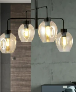 Clearance Sklep Kaja Czteropunktowa, czarna lampa sufitowa 1165/4 LUKKA | Kaja Oświetlenie