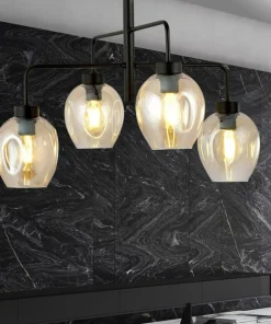Clearance Sklep Kaja Czteropunktowa, czarna lampa sufitowa 1165/4 LUKKA | Kaja Oświetlenie