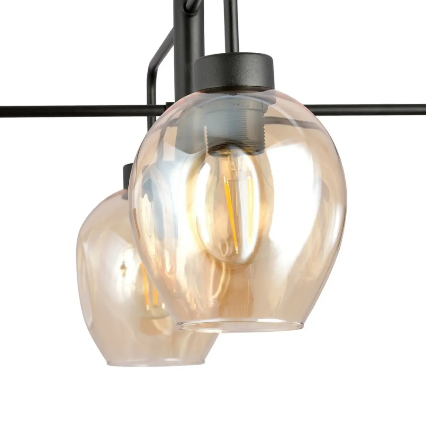Clearance Sklep Kaja Czteropunktowa, czarna lampa sufitowa 1165/4 LUKKA | Kaja Oświetlenie