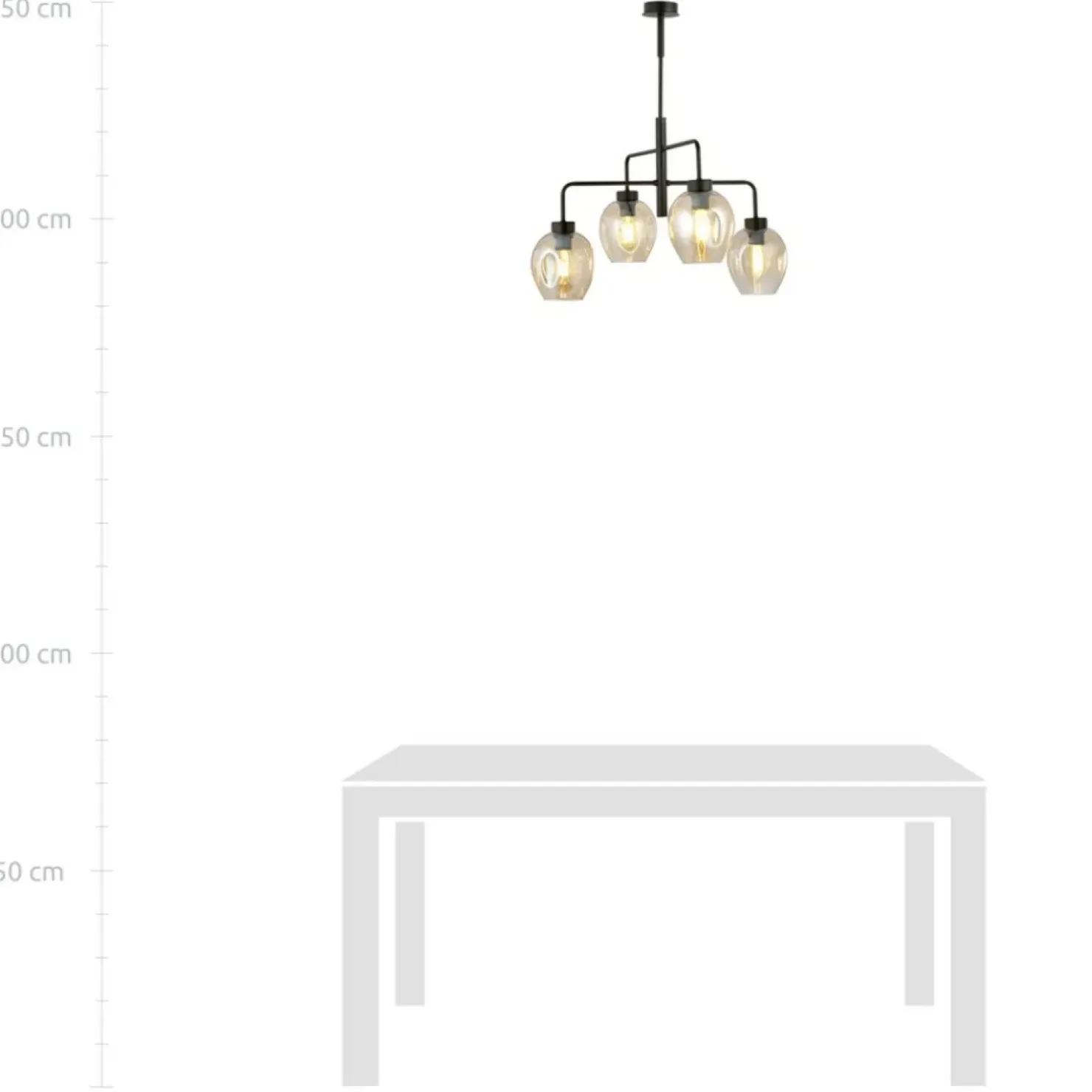 Clearance Sklep Kaja Czteropunktowa, czarna lampa sufitowa 1165/4 LUKKA | Kaja Oświetlenie