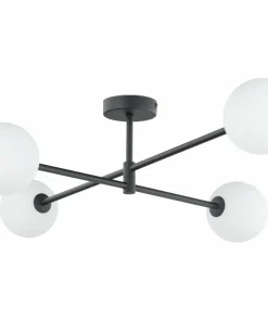 Sale Sklep Kaja Czteroramienna, czarna lampa sufitowa do sypialni TK 4735 - SARIUS