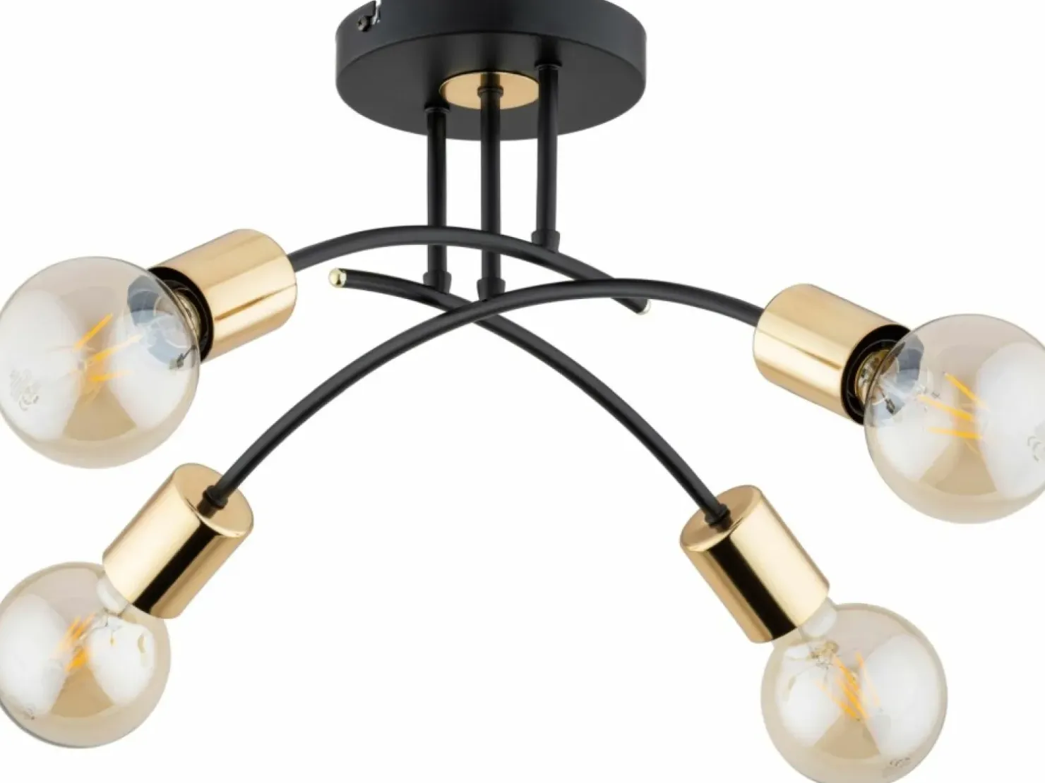 Shop Sklep Kaja Czteroramienna, loftowa lampa sufitowa bez kloszy AL 63136 z serii DANEL | Kaja