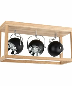 Flash Sale Sklep Kaja Dębowa lampa sufitowa z ruchomymi spotami 5224374 ROY | Kaja