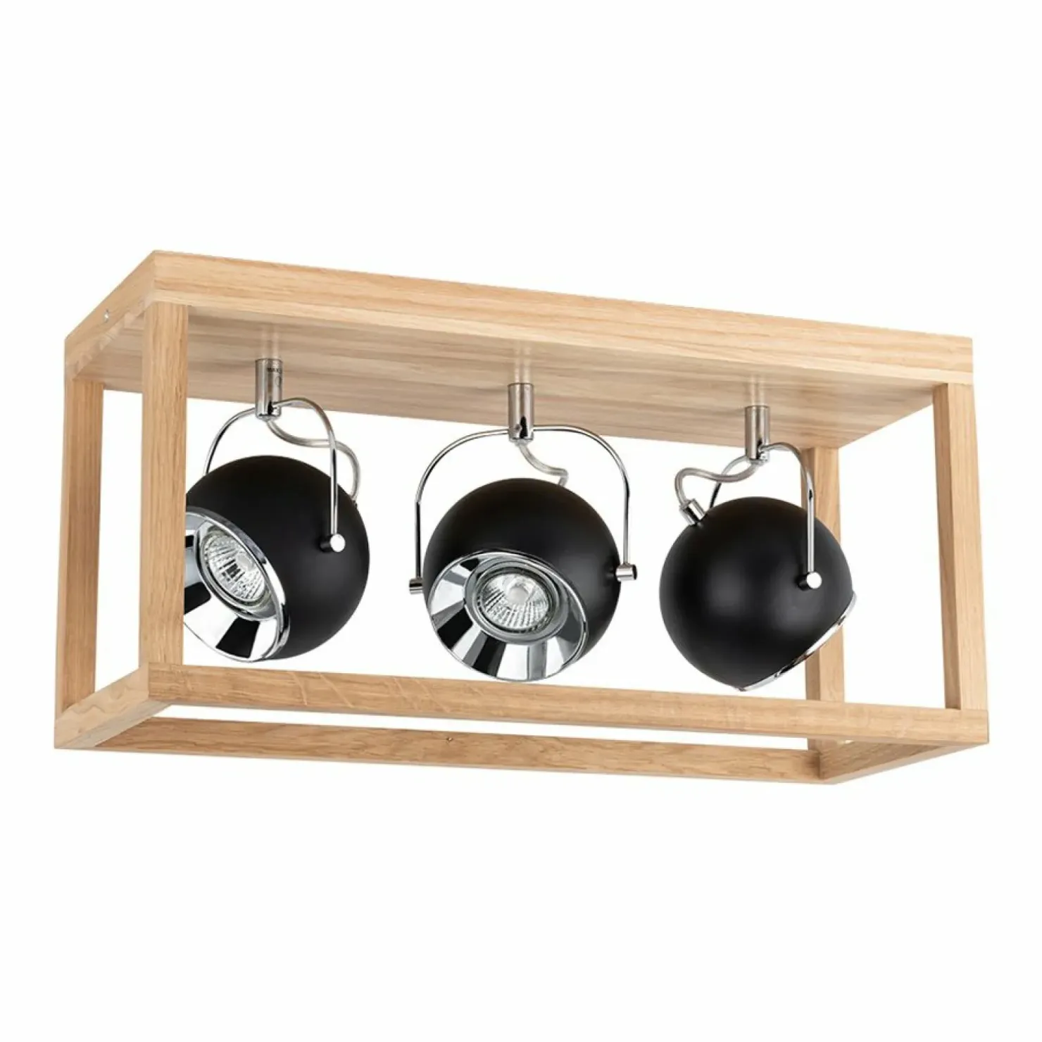 Flash Sale Sklep Kaja Dębowa lampa sufitowa z ruchomymi spotami 5224374 ROY | Kaja