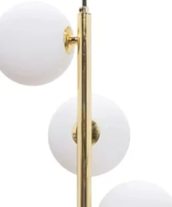 Outlet Sklep Kaja Dekoracyjna, czarno-złota lampa wisząca do jadalni 5648 z serii ALI