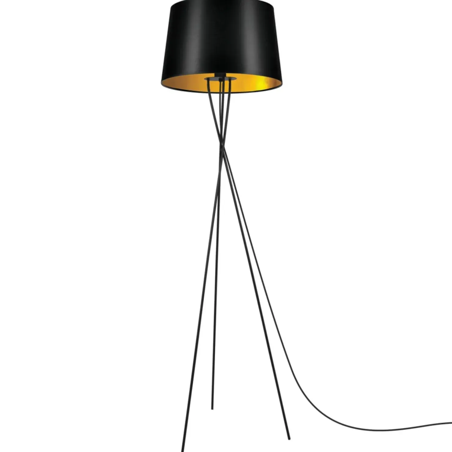 Dekoracyjna, czarno-złota lampa podłogowa K-4358 | Kaja Oświetlenie*Sklep Kaja Flash Sale