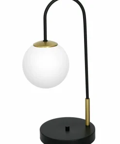 Dekoracyjna, czarno-złota lampa stołowa LX 3202 z serii CAMBRIDGE*Sklep Kaja Flash Sale