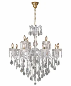 Shop Sklep Kaja Dekoracyjna, kryształowa lampa wisząca ZM 17801/10+5-GLD CHATEAU | Kaja