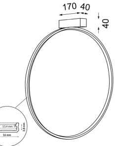 Dekoracyjna lampa ścienna LED ⌀57cm 4000K ANT 4305 AGARO | Kaja*Sklep Kaja New