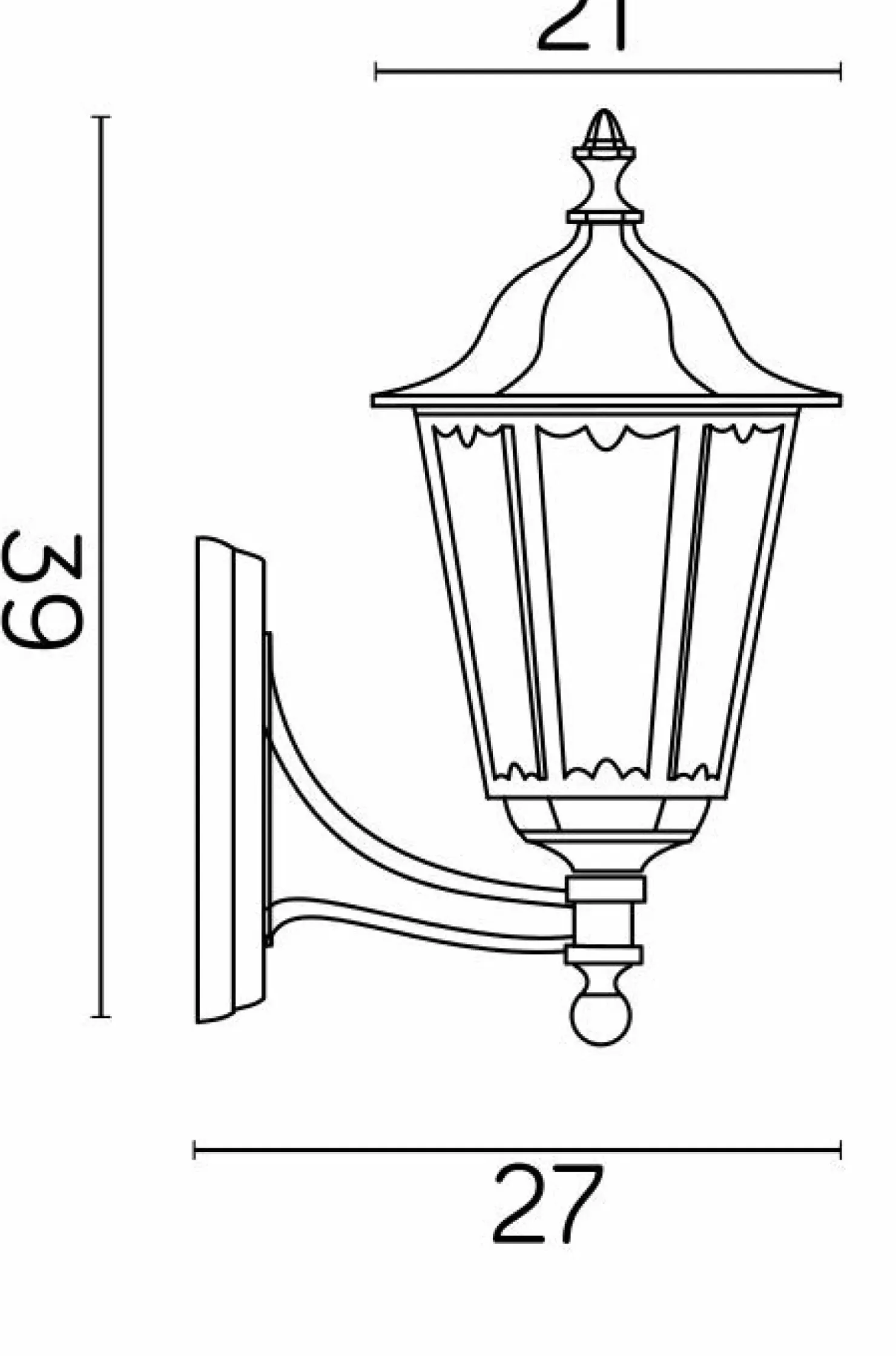 Dekoracyjna lampa ścienna, pojedyncza K 3012/1/M g z serii RETRO MIDI | Kaja Ośw*Sklep Kaja Online