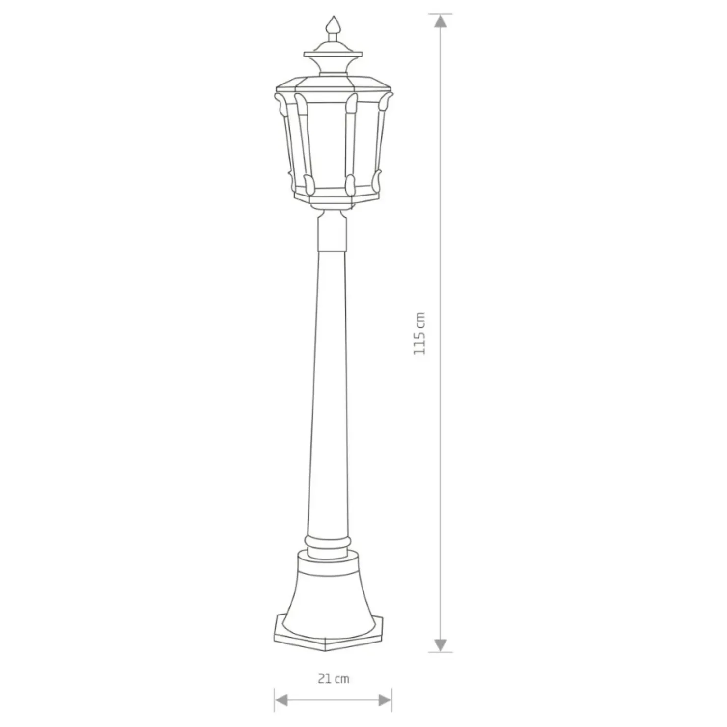 Dekoracyjna lampa ogrodowa, latarnia retro 4694 AMUR | Kaja*Sklep Kaja Hot