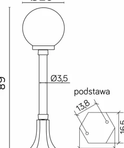 Dekoracyjna lampa ogrodowa K 5002/3/KP 200 z serii KULE CLASSIC | Kaja Oświetlen*Sklep Kaja Online