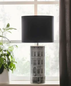 Dekoracyjna lampa stołowa z rysunkiem miasta 108103 | Kaja Oświetlenie*Sklep Kaja Discount
