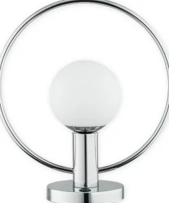 Dekoracyjna lampa stołowa z ramką w chromie O2948 L1 CH | Kaja*Sklep Kaja Clearance