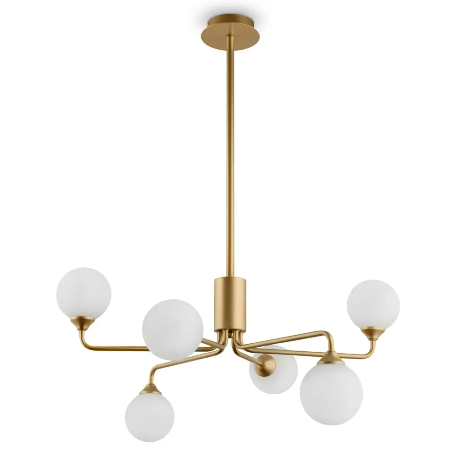 Shop Sklep Kaja Dekoracyjna lampa sufitowa z kloszami MOD044PL-06MG z serii ALEXIS złotymatowy