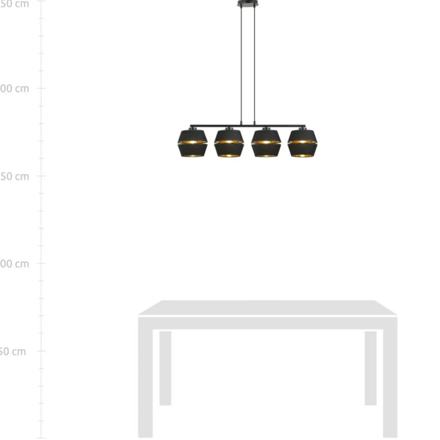 Dekoracyjna lampa wisząca ze złotym akcentem 1183/4 z serii PIANO*Sklep Kaja New
