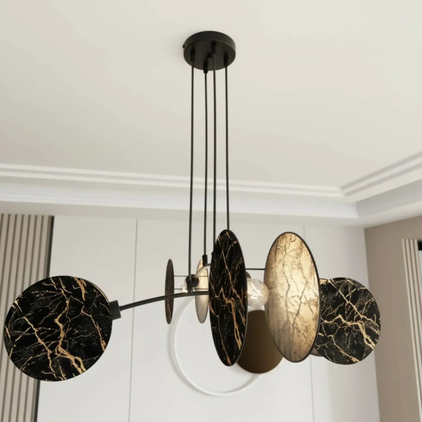 Shop Sklep Kaja Dekoracyjna lampa wisząca do salonu 1327/4 MOTIF | Kaja Oświetlenie