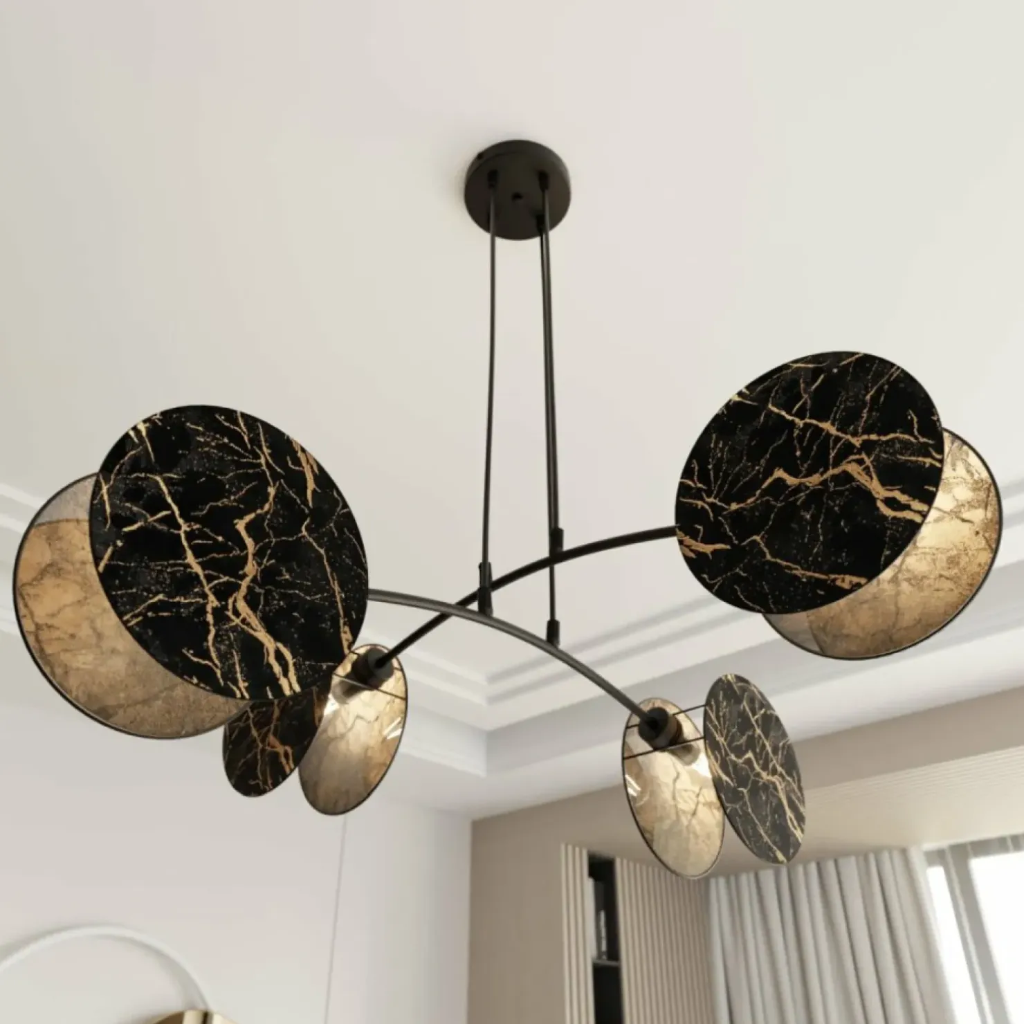 Shop Sklep Kaja Dekoracyjna lampa wisząca do salonu 1327/4 MOTIF | Kaja Oświetlenie