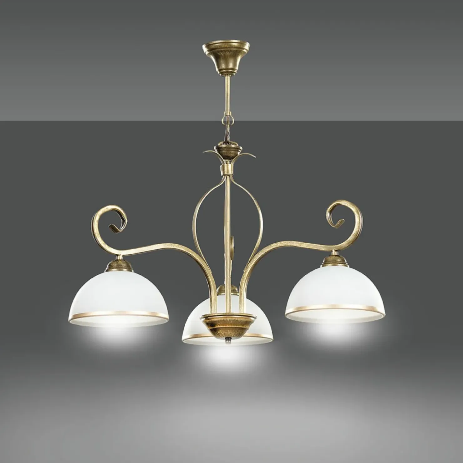 Dekoracyjna lampa wisząca retro, antyczne złoto 149/3 WIVARA | Kaja*Sklep Kaja Shop