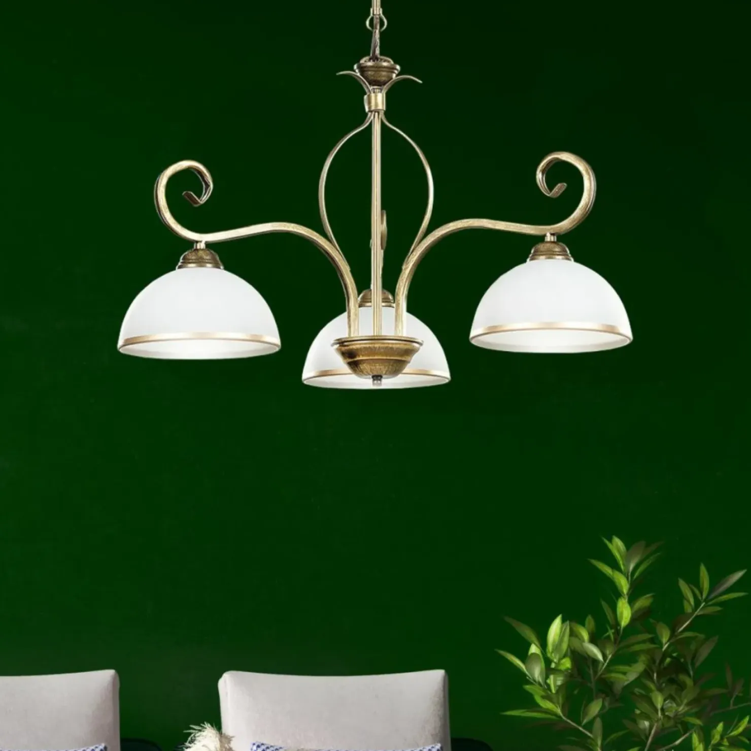 Dekoracyjna lampa wisząca retro, antyczne złoto 149/3 WIVARA | Kaja*Sklep Kaja Shop