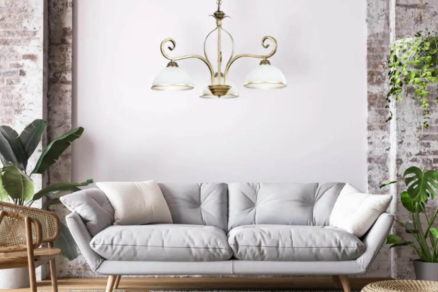 Dekoracyjna lampa wisząca retro, antyczne złoto 149/3 WIVARA | Kaja*Sklep Kaja Shop