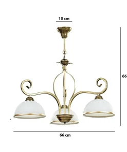 Dekoracyjna lampa wisząca retro, antyczne złoto 149/3 WIVARA | Kaja*Sklep Kaja Shop