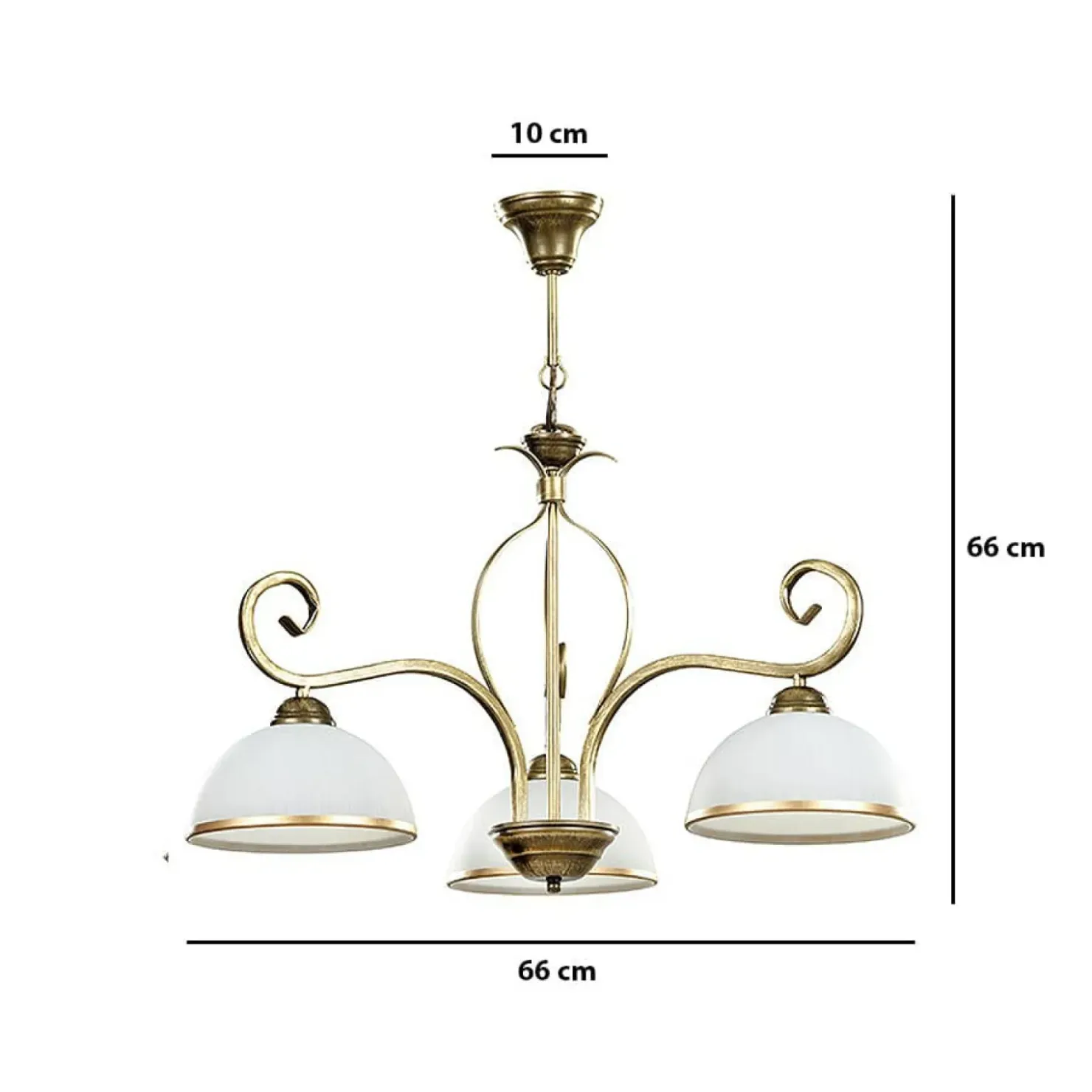 Dekoracyjna lampa wisząca retro, antyczne złoto 149/3 WIVARA | Kaja*Sklep Kaja Shop