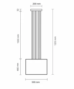 Dekoracyjna lampa wisząca - mosiądz 123cm ANT 9492 IHI | Kaja*Sklep Kaja Discount