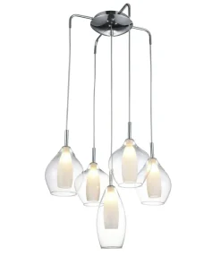 Shop Sklep Kaja Dekoracyjna lampa wisząca do salonu G9 AZ3076 AMBER | Kaja Oświetlenie chrom