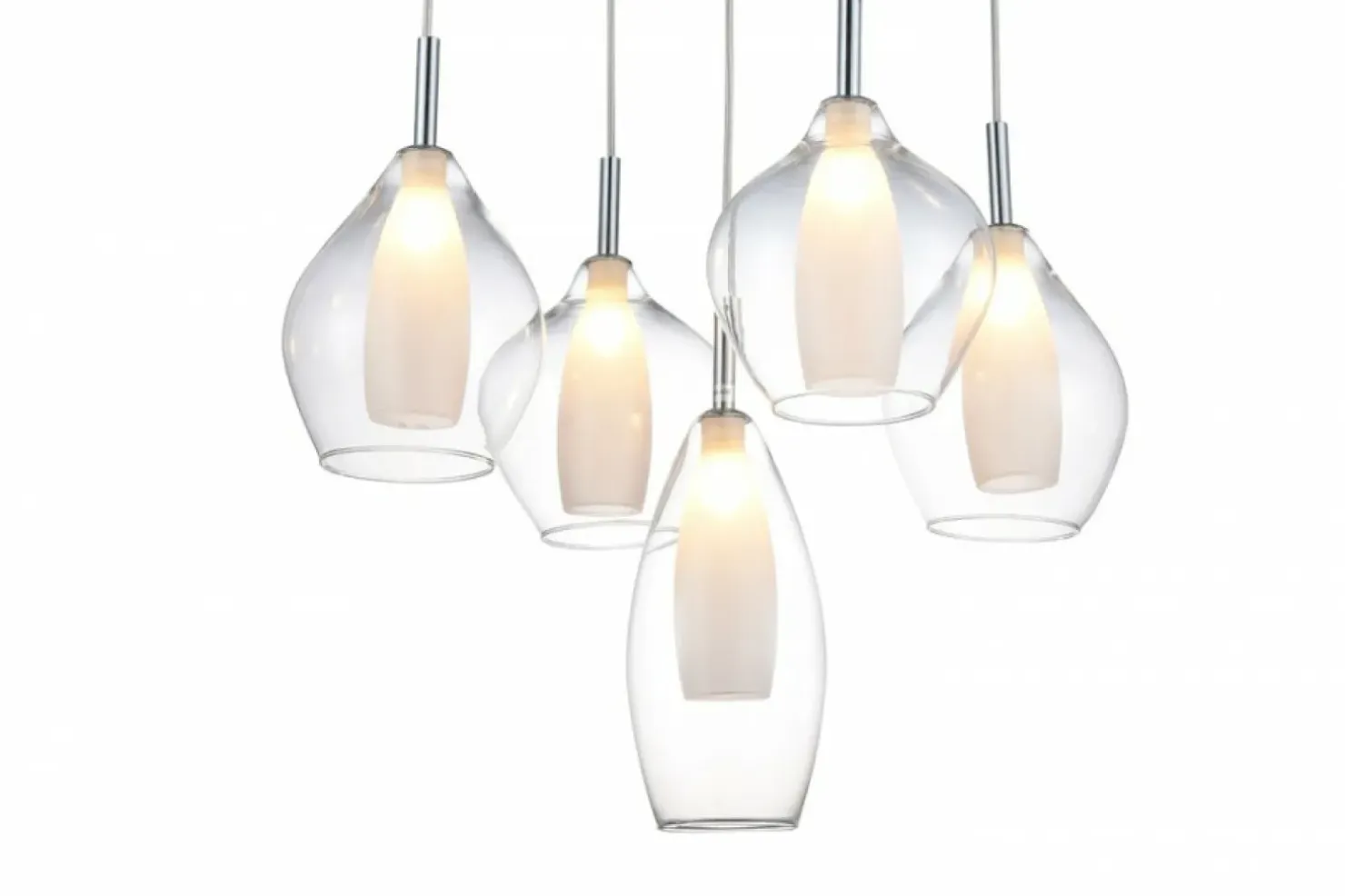 Shop Sklep Kaja Dekoracyjna lampa wisząca do salonu G9 AZ3076 AMBER | Kaja Oświetlenie chrom