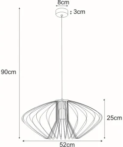 Shop Sklep Kaja Dekoracyjna lampa wisząca do salonu K-3407 TIZI | Kaja czarny