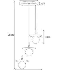 Shop Sklep Kaja Dekoracyjna lampa wisząca z ruchomymi tarczami K-5375 z serii SANTE