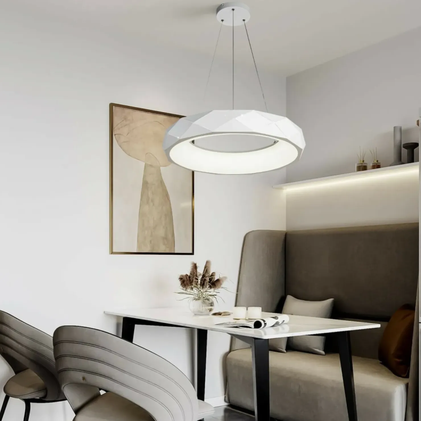 Online Sklep Kaja Dekoracyjna lampa wisząca LED LP-8069/1P LED WH REUS | Kaja
