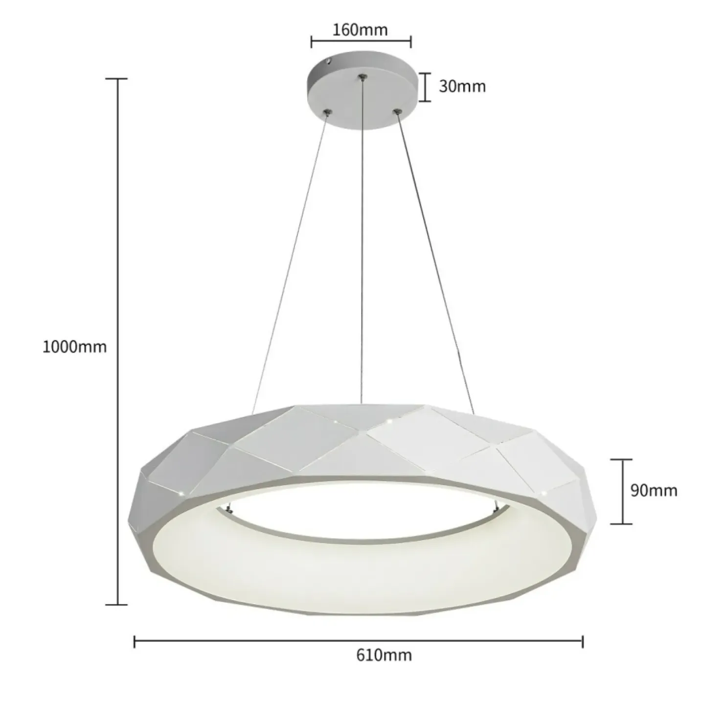 Online Sklep Kaja Dekoracyjna lampa wisząca LED LP-8069/1P LED WH REUS | Kaja