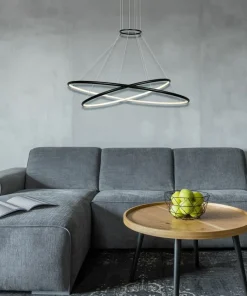 Outlet Sklep Kaja Dekoracyjna lampa wisząca do salonu LP-940/2P BK CCT HALIFAX | Kaja
