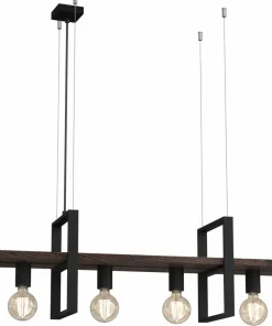 Best Sklep Kaja Dekoracyjna lampa wisząca, z ciemnym drewnem LX 0426 z serii SHELF