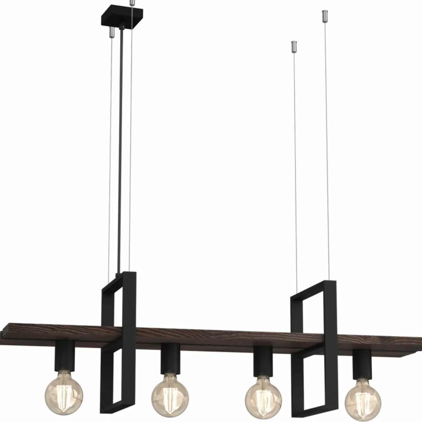Best Sklep Kaja Dekoracyjna lampa wisząca, z ciemnym drewnem LX 0426 z serii SHELF