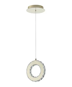 Flash Sale Sklep Kaja Dekoracyjna lampa wisząca kryształowe koło MD3713-1-3GT GIRONA | Kaja