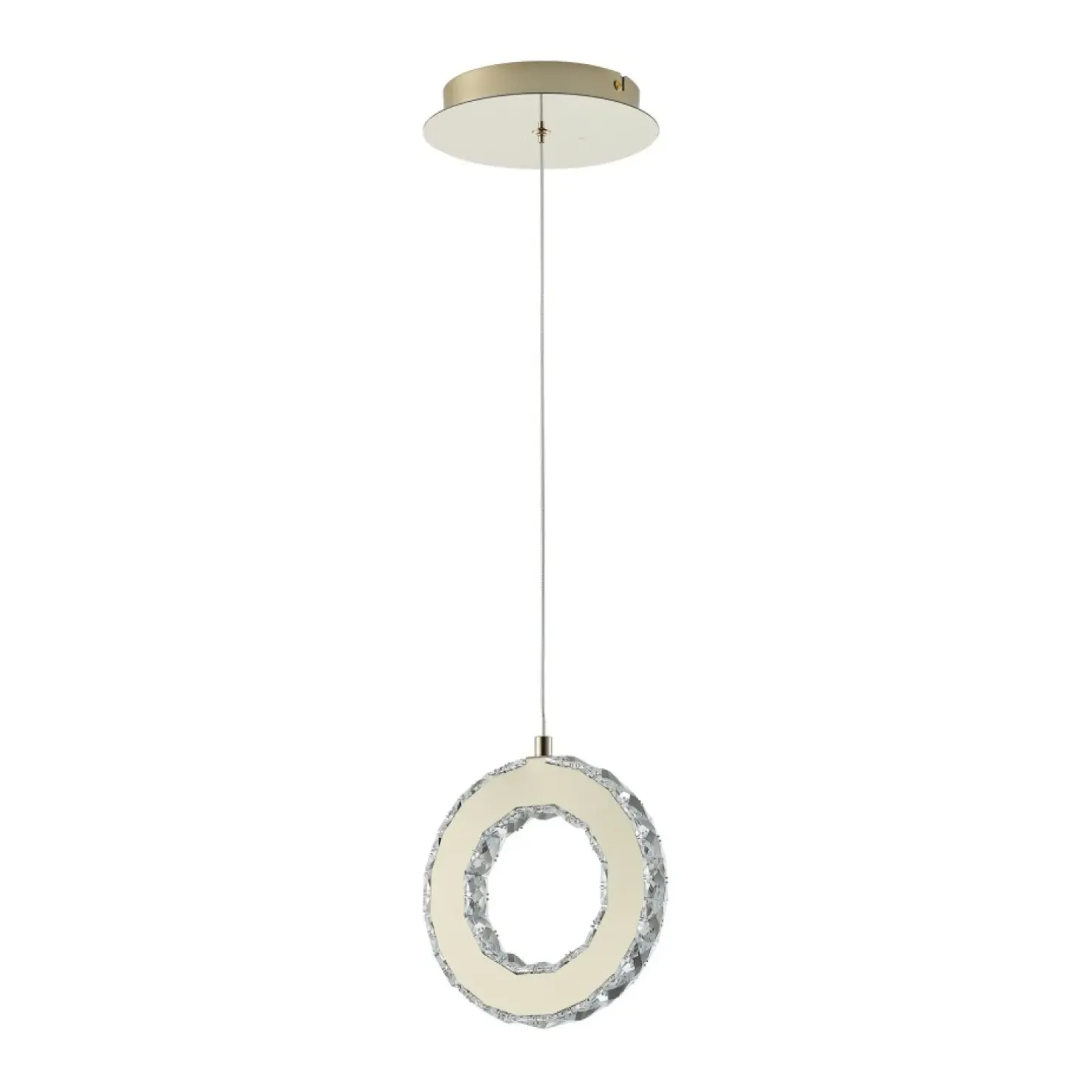 Flash Sale Sklep Kaja Dekoracyjna lampa wisząca kryształowe koło MD3713-1-3GT GIRONA | Kaja
