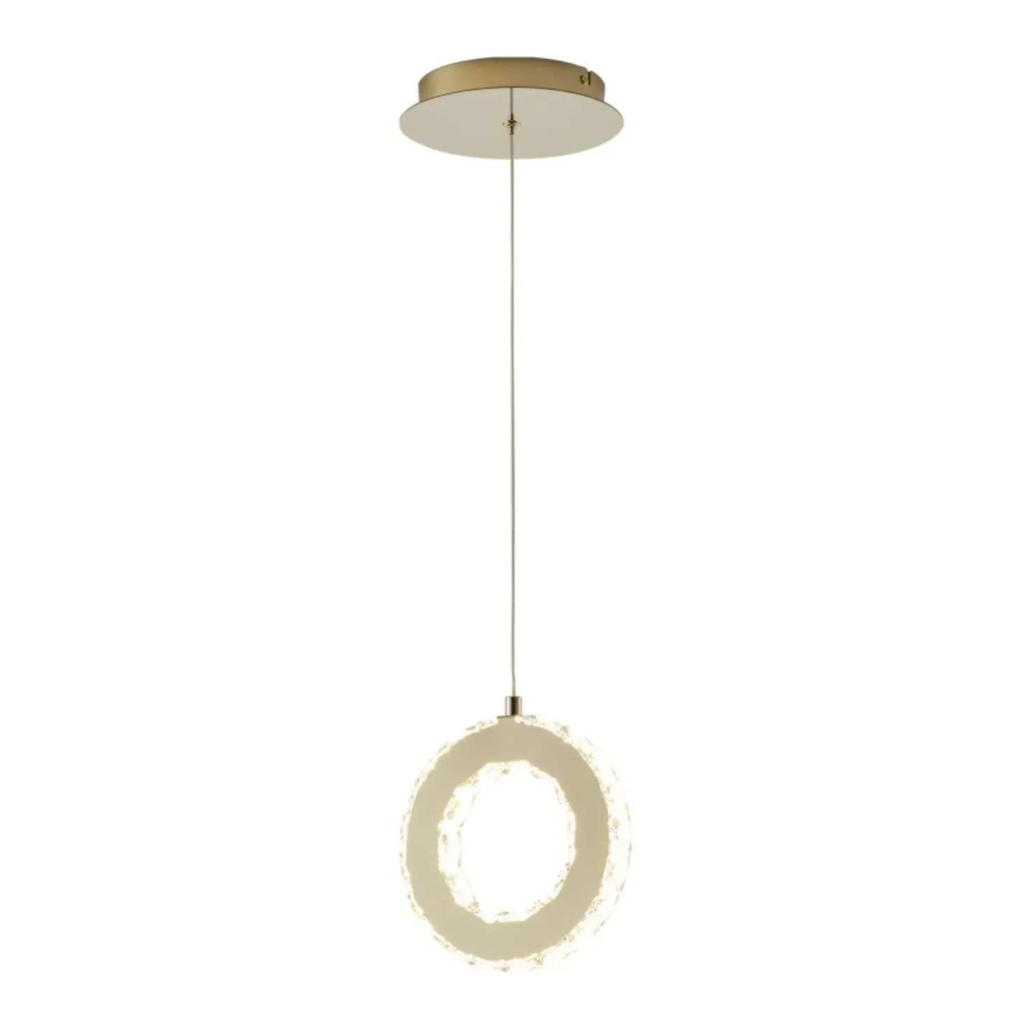 Flash Sale Sklep Kaja Dekoracyjna lampa wisząca kryształowe koło MD3713-1-3GT GIRONA | Kaja