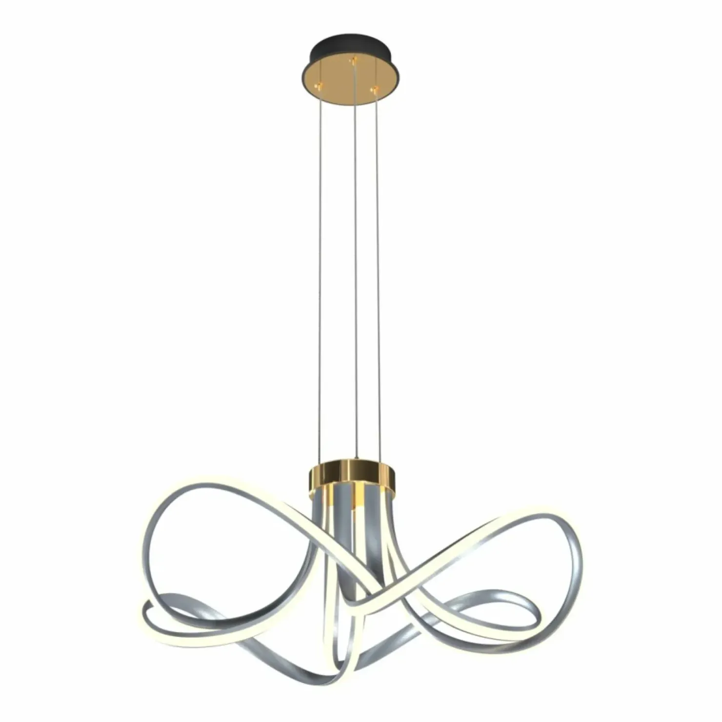 Online Sklep Kaja Dekoracyjna lampa wisząca LED do salonu MD5520-4-3BGBDT ABRO | Kaja