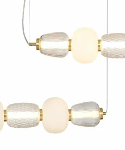 Discount Sklep Kaja Dekoracyjna lampa wisząca, poziomy zwis ML0365 CARO | Kaja Oświetlenie
