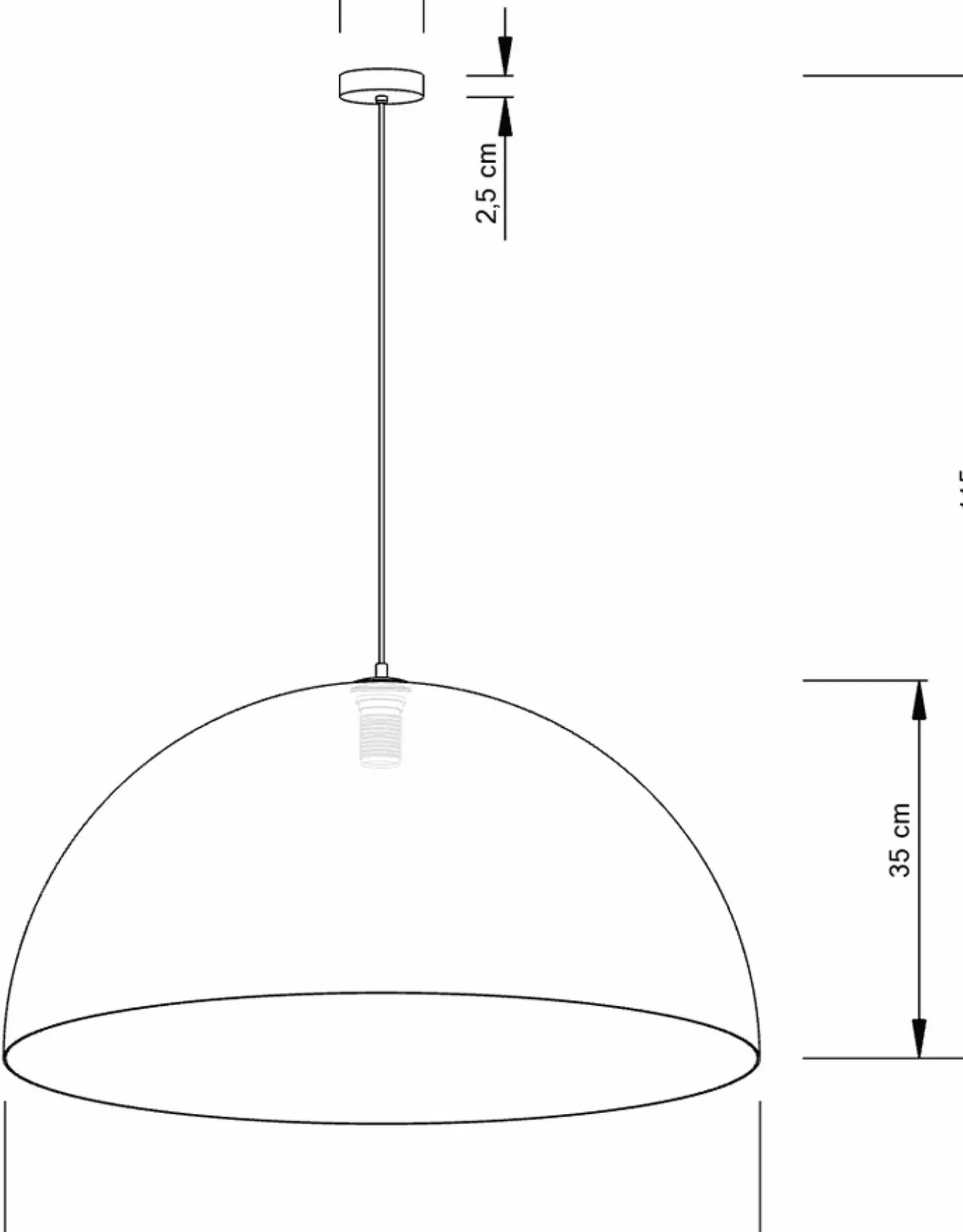 Store Sklep Kaja Dekoracyjna lampa wisząca do sypialni SIG 30131 z serii SFERA 70 CZ/ZŁ