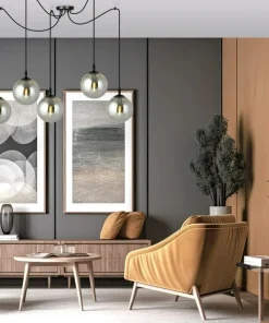 Discount Sklep Kaja Dekoracyjna lampa wisząca z grafitowymi kloszami 937/5 | Kaja