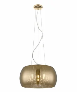 Shop Sklep Kaja Dekoracyjna lampa ze złotym kloszem P0076-05L-F7HF CRYSTAL | Kaja