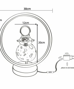 Dekoracyjna lampka nocna LED dla dzieci BX04S123D-1 ASTRONAUTA | Kaja*Sklep Kaja Shop
