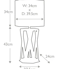 Dekoracyjna lampka stołowa z abażurem APOLLO-TL-WHT z serii APOLLO*Sklep Kaja Shop