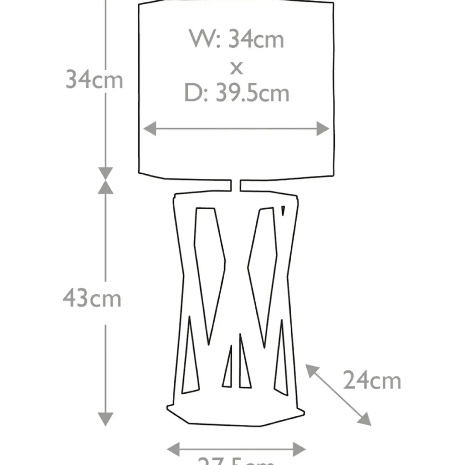 Dekoracyjna lampka stołowa z abażurem APOLLO-TL-WHT z serii APOLLO*Sklep Kaja Shop